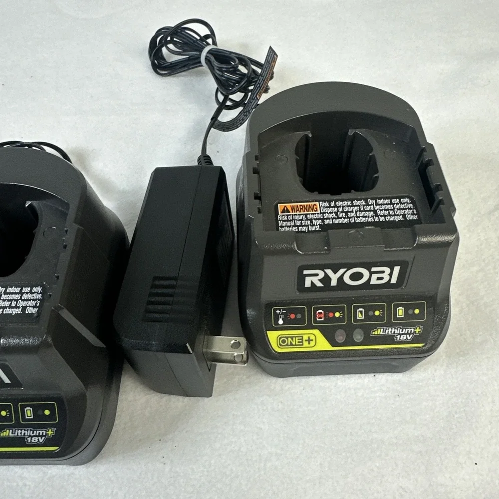(3) Ryobi ONE+ P118B 18 Volt Lithium Ion Battery Charger's Tested Working Pair